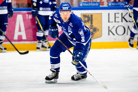 Leksands Jens Bergenström på uppvärmningen före