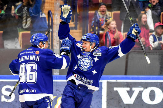Leksands Toni Kähkönen jublar
