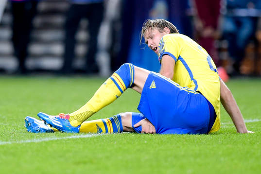 Sveriges Ola Toivonen blev skadad
