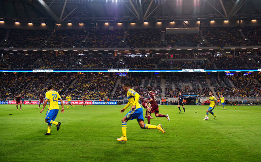 Sveriges Erkan Zengin, Martin Olsson och Jimmy Durmaz