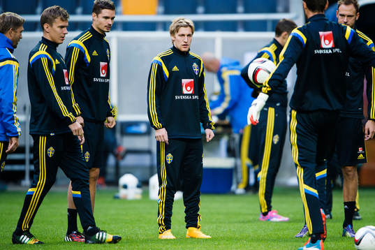 Sveriges Pontus Wernbloom, Mikael Lustig och Emil Forsberg