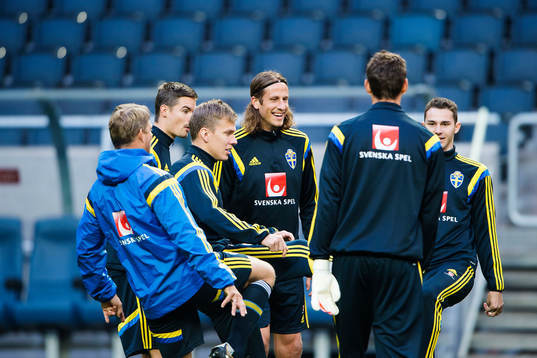Sveriges Pontus Wernbloom, Mikael Lustig och Branimir Hrgota