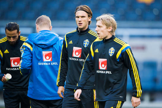Sveriges Albin Ekdal och Emil Forsberg
