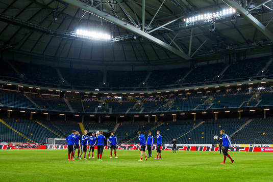 Liechtensteins spelare värmer upp