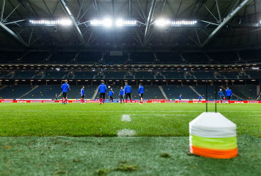 Liechtensteins spelare värmer upp
