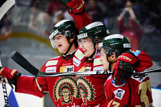 Frölundas Mattias Janmark, Artturi Lehkonen och Elias
