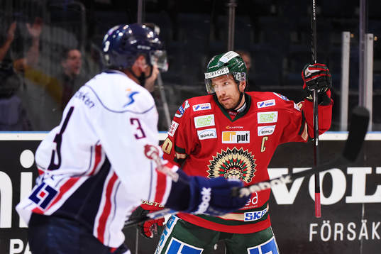 Frölundas Joel Lundqvist jublar