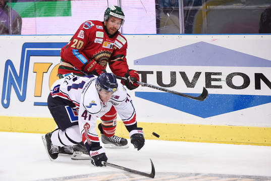Frölundas Joel Lundqvist och Linköpings Broc Litle