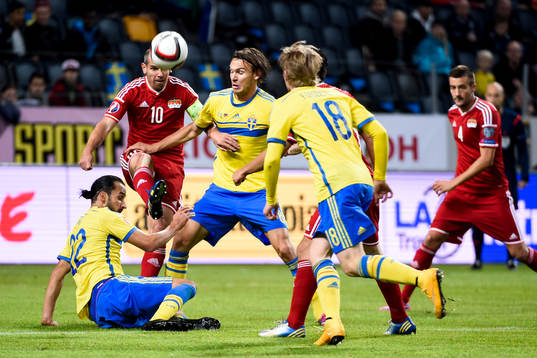 Sveriges Albin Ekdal och Erkan Zengin