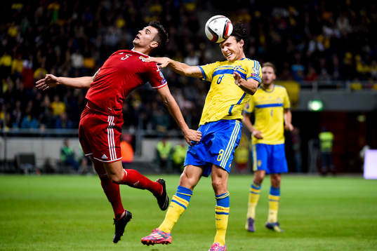 Liechtensteins Ivan Quintans och Sveriges Albin Ekdal