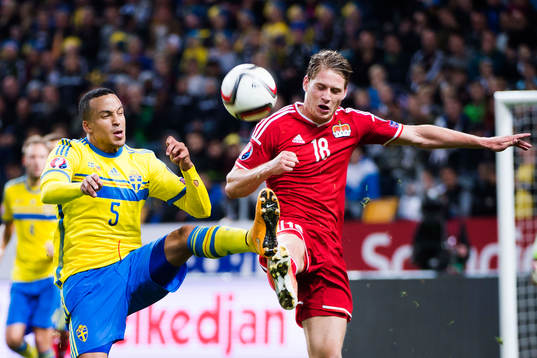 Sveriges Martin Olsson och Liechtensteins Nicolas Hasler