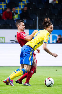Liechtensteins Ivan Quintans och Sveriges Albin Ekdal
