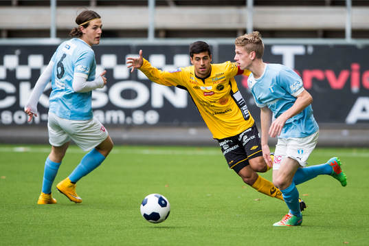 Malmö FFs Aron Mar Brynjarsson och Elfsborgs Rami Dridi