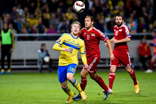 Sveriges Emil Forsberg och Liechtensteins Franz Burgmeier