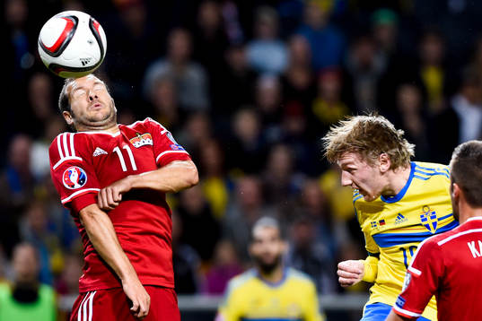 Sveriges Emil Forsberg och Liechtensteins Franz Burgmeier