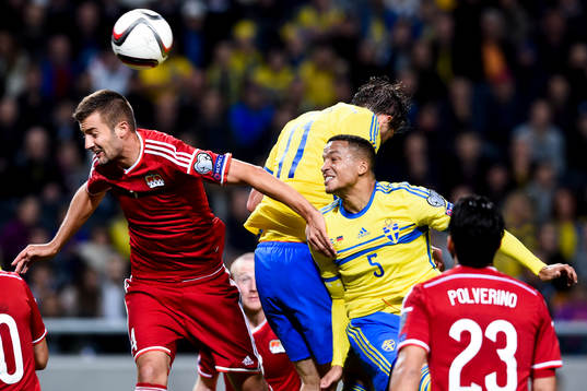 Liechtensteins Daniel Kaufmann och Sveriges Martin Olsson