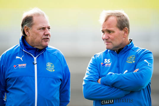 Lunds tränare Nils-Erik Persson och assisterande tränare