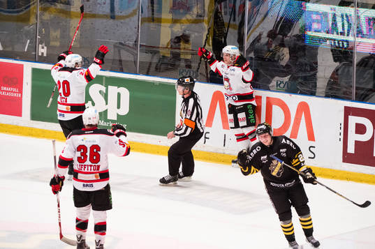Malmö Redhawks Henrik Hetta, David Liffiton och Tony