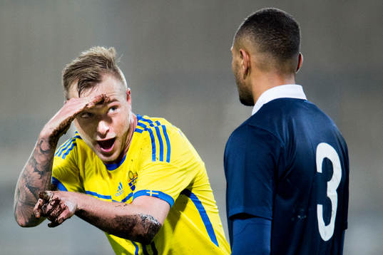 Bläddra bland fler bilder av Fotboll, U21, EM-Kval, Playoff, Sverige - Frankrike