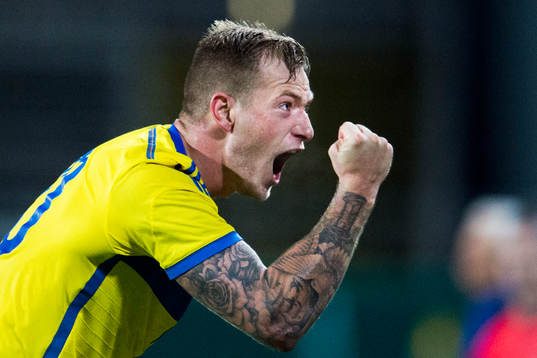 Sveriges John Guidetti jublar