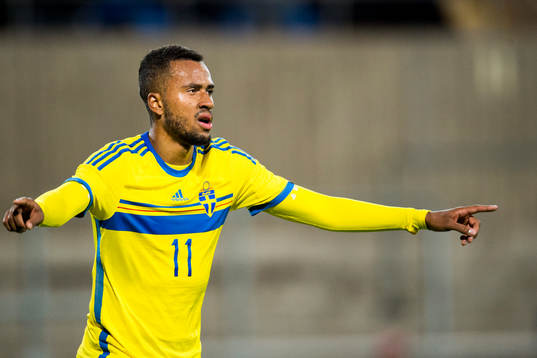 Sveriges Isaac Kiese Thelin jublar