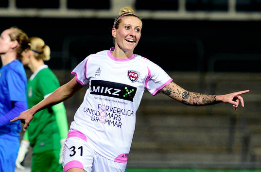 Rosengårds Anja Mittag jublar