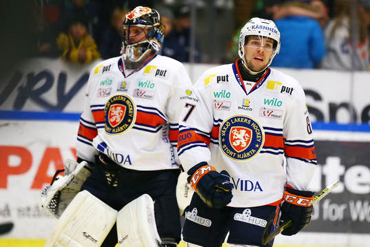 Växjös Robert Rosen och målvakt Cristopher Nihlstorp