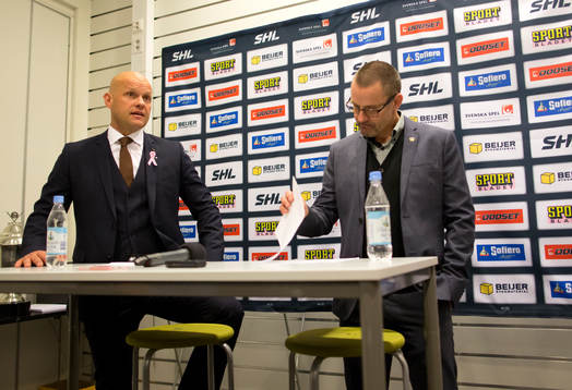 s tränare Andreas Johansson och Färjestads tränare Tommy