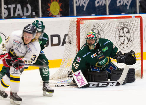 Färjestads  målvakt Justin Pogge