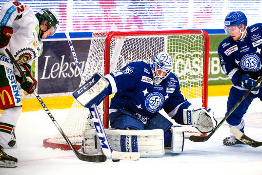 Frölundas Artturi Lehkonen, Leksands målvakt Oscar