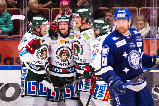 Frölundas Andreas Johnson, Mathis Olimb och Elias Fälth