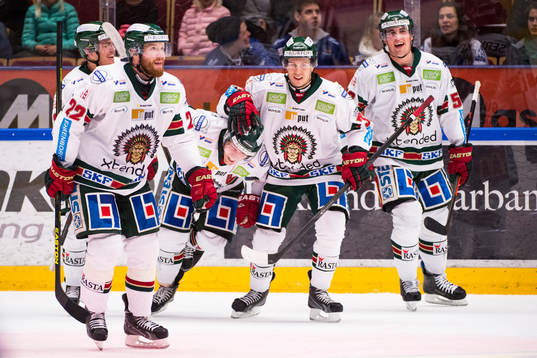 Frölundas Robin Figren, Mathis Olimb, Elias Fälth och