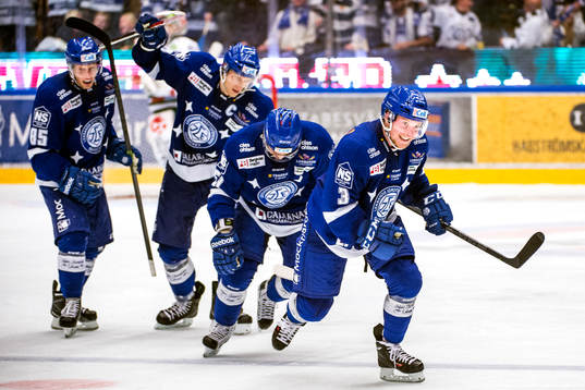 Leksands Toni Kähkönen, Johan Ryno, Kevin Kapstad och