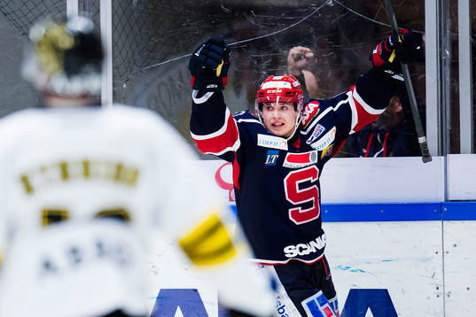 Södertäljes David Lidström jublar