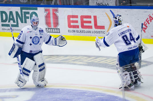 Leksands målvakt Oscar Alsenfelt  och målvakt Joakim