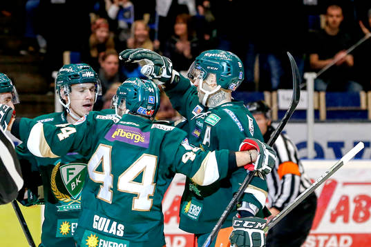 Färjestads Jesper Jensen jublar