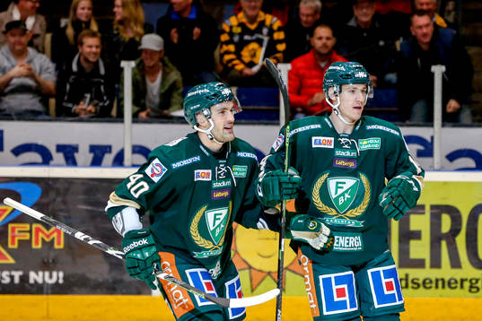 Färjestads Jesper Jensen jublar