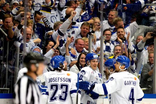 Leksands Robin Gartner jublar