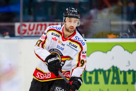 Luleås Per Ledin innan ishockeymatchen i SHL mellan