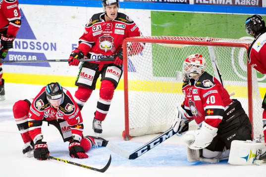 Malmö Redhawks Tobias Ericsson, Nils Andersson och