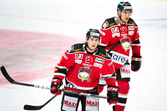 Malmö Redhawks Tony Romano och Nils Andersson deppar