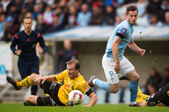 Elfsborgs Daniel Mobaeck och Malmö FFs Markus Rosenberg