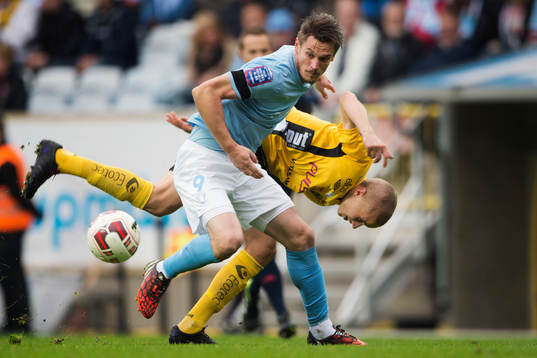 Elfsborgs Sebastian Holmén och Malmö FFs Markus Rosenberg