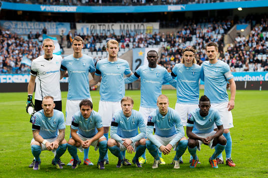 Malmö FFs målvakt Robin Olsen, Johan Hammar, Filip