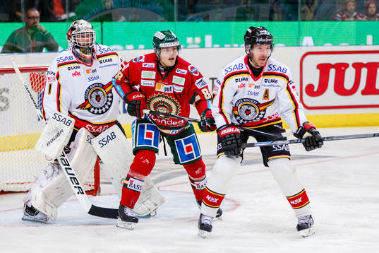 Luleås målvakt Daniel Larsson, Frölundas Andreas Johnson