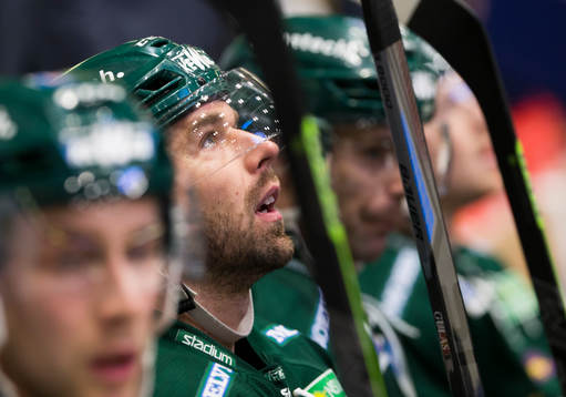 Färjestads Milan Gulas i båset