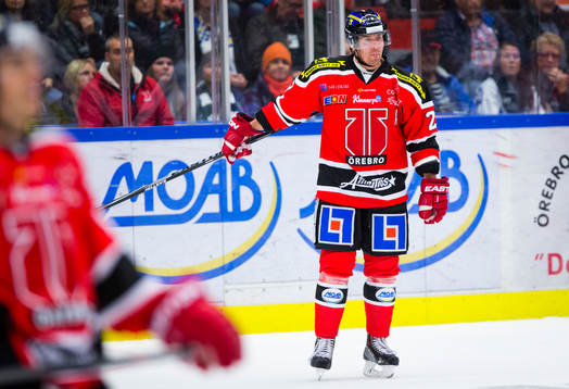 Örebros Tomas Skogs blev utvisad i slutet av matchen och
