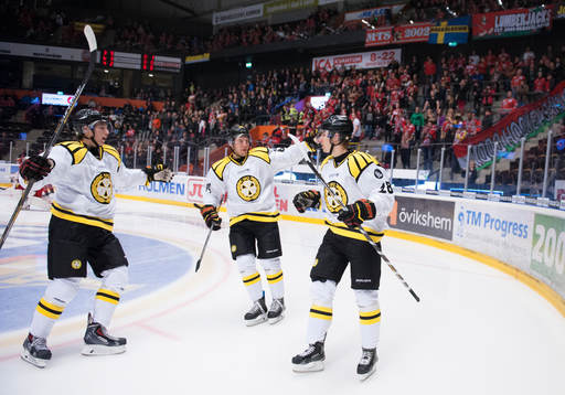 Brynäs Anton Rödin jublar