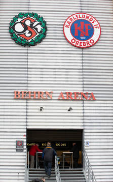 Vy över entren på Behrn Arena
