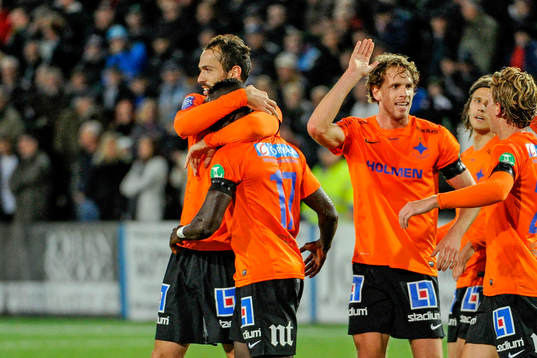 Norrköpings Alhaji Kamara jublar